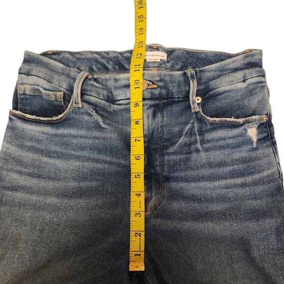Good American Good Waist Skinny Cropped Jeans Sz 6 - Picture 12 of 16